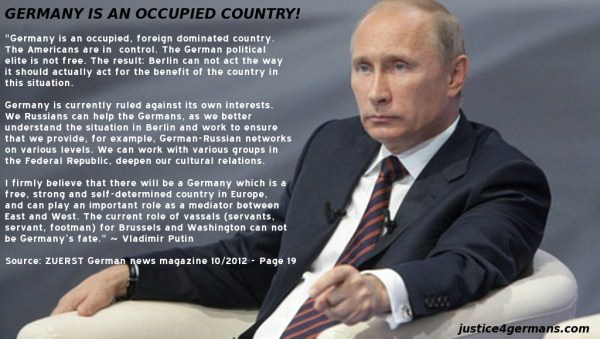 Putin - Germany is an Occupied Country